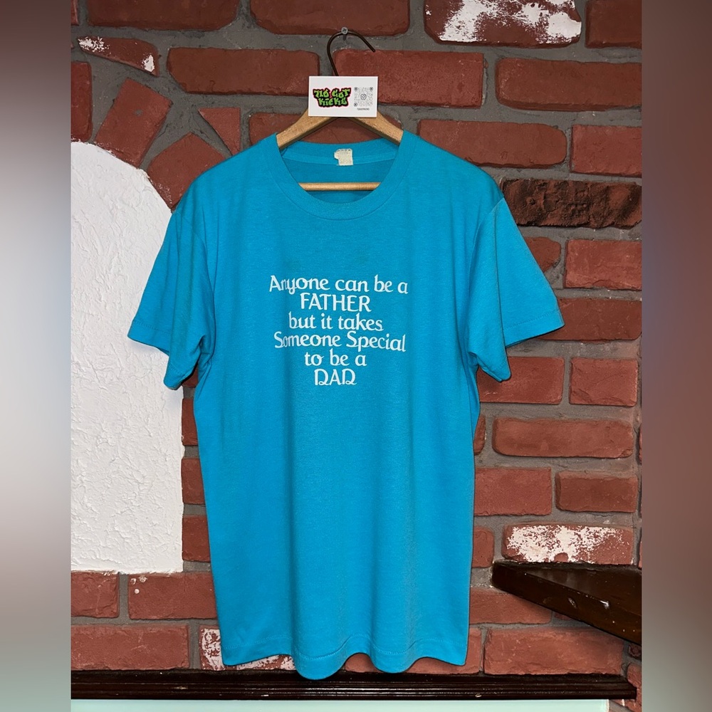 Vintage Screen Stars Father’s Day Father Dad Blue Graphic T-Shirt Medium